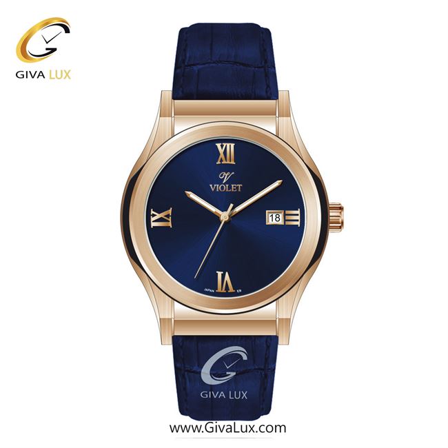 ساعت مچی اورجینال مردانه ویولت VIOLET رزگلد | سرمه ای| سرمه ای| کد رفرنس 0565/2